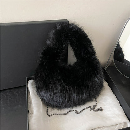 Simple Handbag Crossbody Bag Fluffy Bag