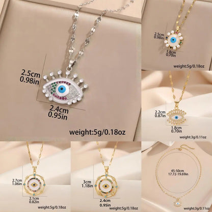 Evil Eye - Inspired Gemstone & Pearl Necklaces