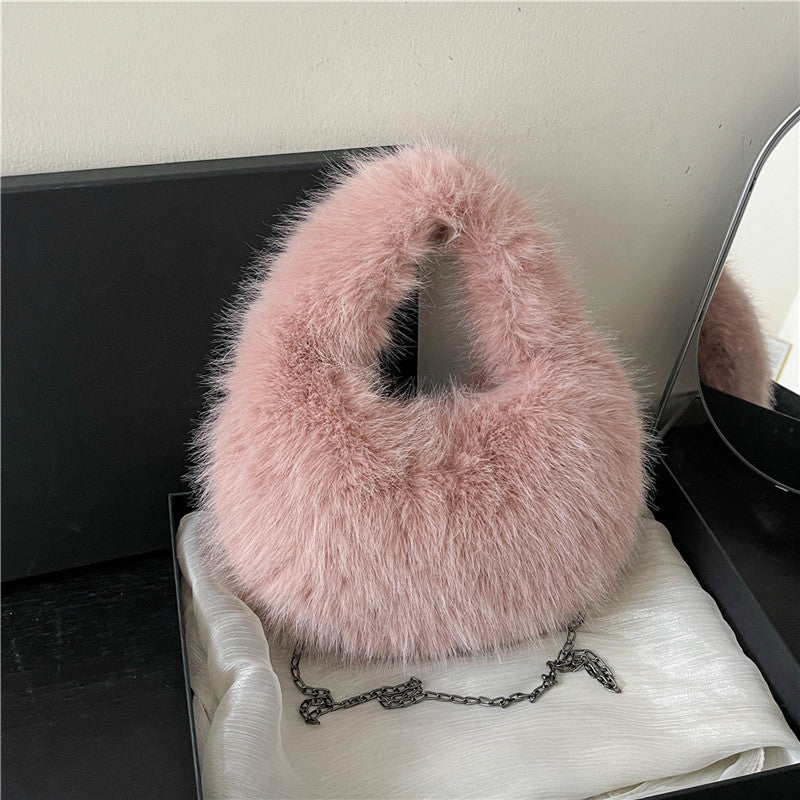 Simple Handbag Crossbody Bag Fluffy Bag