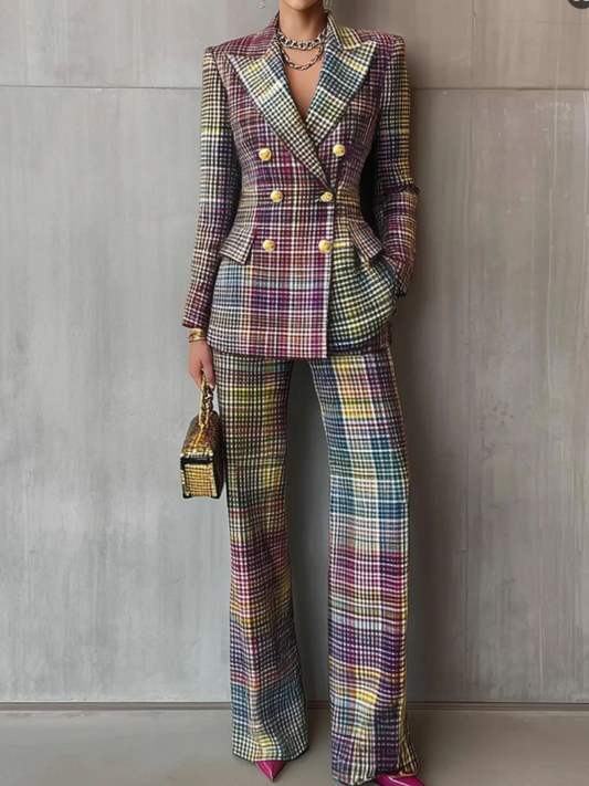 Multicolor Plaid Lassel Jacket