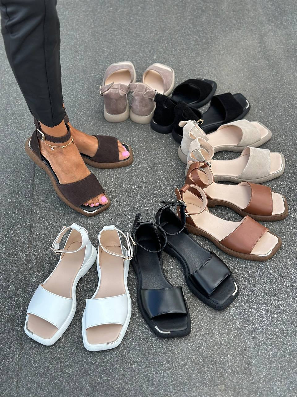 Strappy Flat Sandals Collection