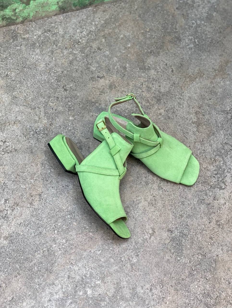 Peep Toe Buckle Strap Block Heel Sandals