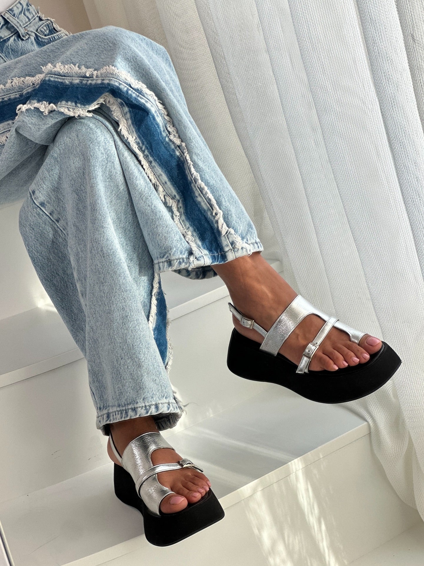 Buckle Strap Platform Sandals