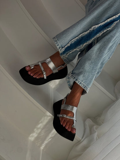 Buckle Strap Platform Sandals