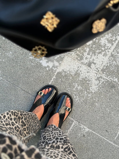 Buckle Accent Slide Sandals