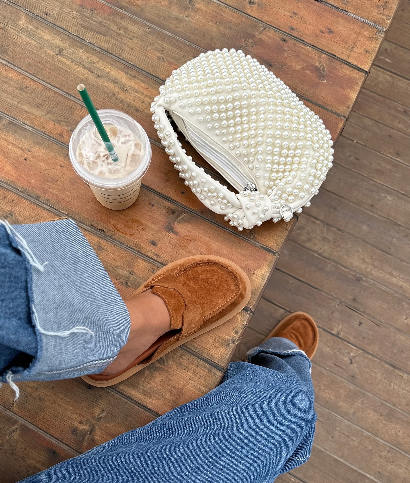 Suede Slip On Mule Loafers