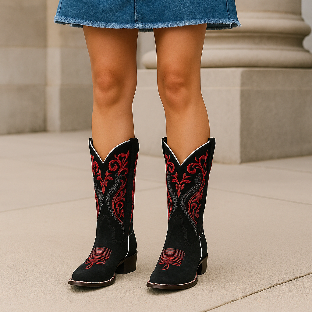 Embroidered Western Cowboy Boots