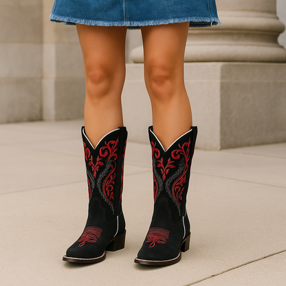 Embroidered Western Cowboy Boots