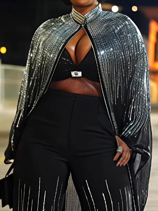 Sequined Sparkle Shine Blouse & Rhinestones Pants