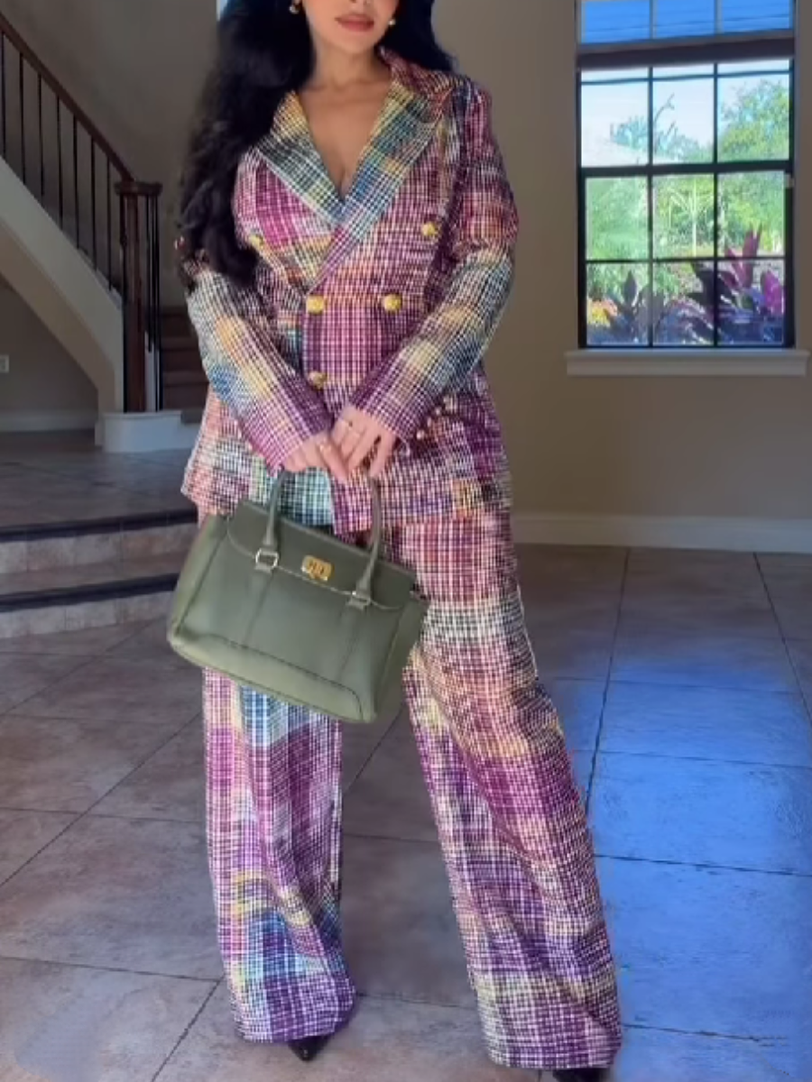 Multicolor Plaid Lassel Jacket