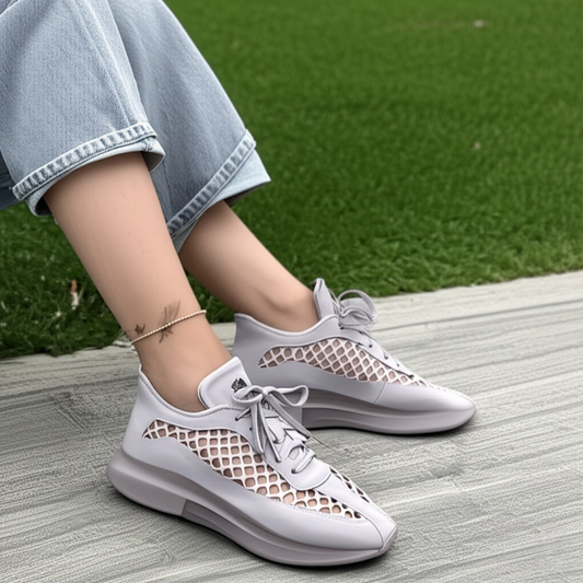 Breathable Mesh Lace - Up Sneakers