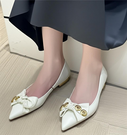 Embellished Pointed Toe Flats