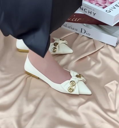 Embellished Pointed Toe Flats