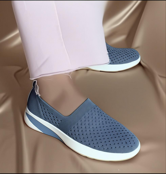 Perforated Knit Slip - On Sneakers