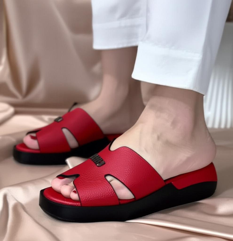 Open Toe Platform Mules