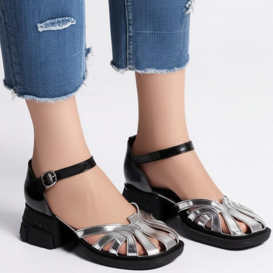 Ankle Strap Block Heel Sandals