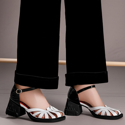 Ankle Strap Block Heel Sandals