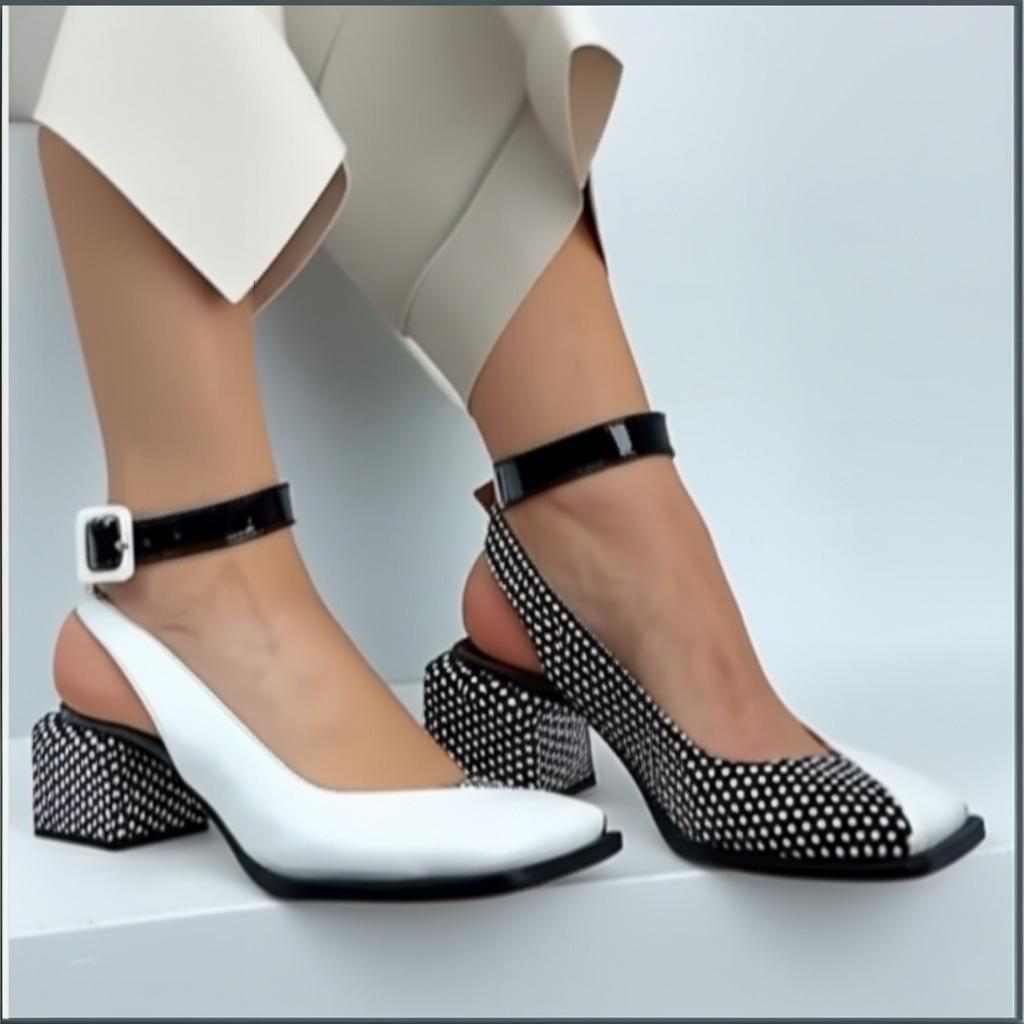 Ankle Strap Block Heel Pumps