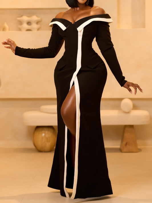 Demure Black Occasion Dress