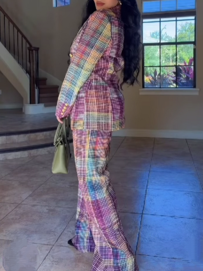Multicolor Plaid Lassel Jacket