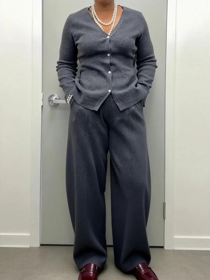 Soft Button Cardigan Sets