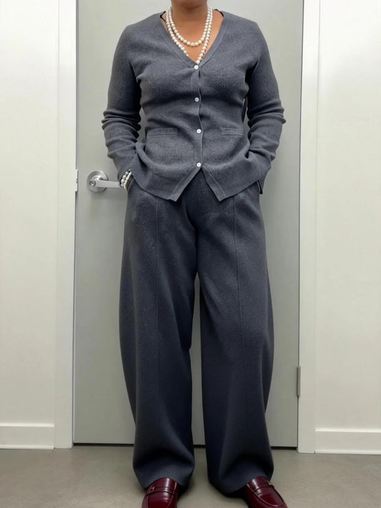 Soft Button Cardigan Sets