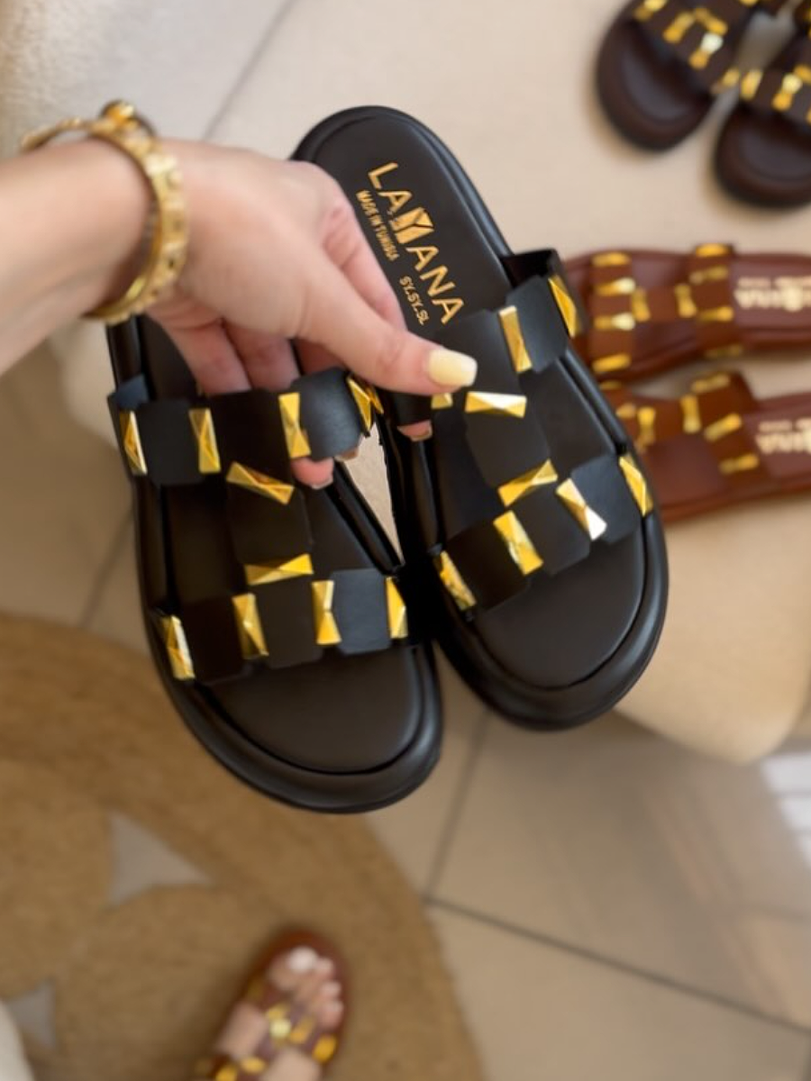 Contrast Flat Sandals