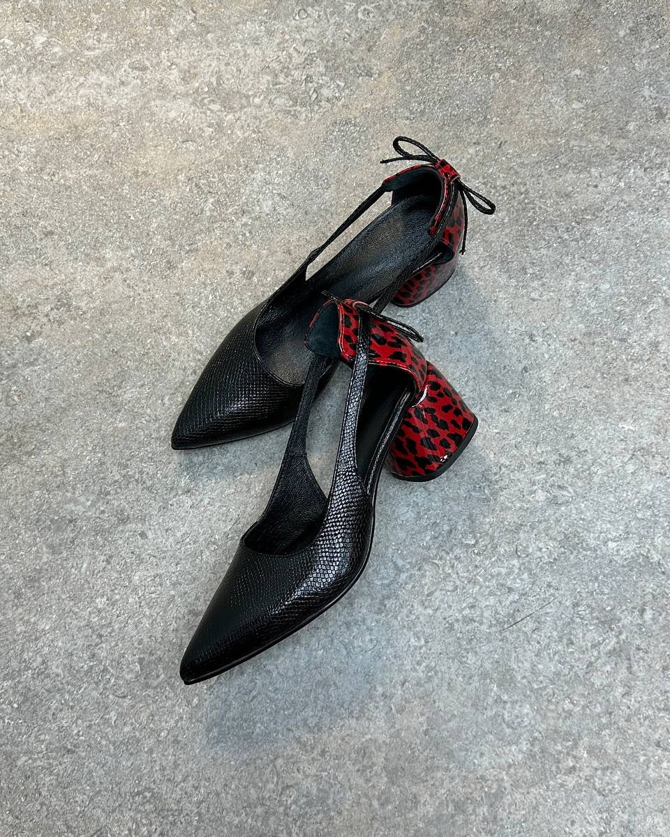 Block Heel Pointed Pumps