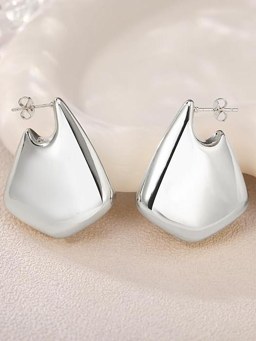 Chunky Gold/Silver Fin Earrings