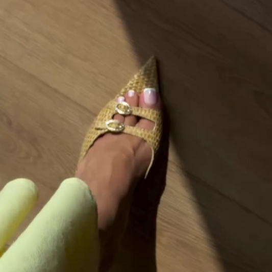 Buckle Accent Pointed Toe Sandals