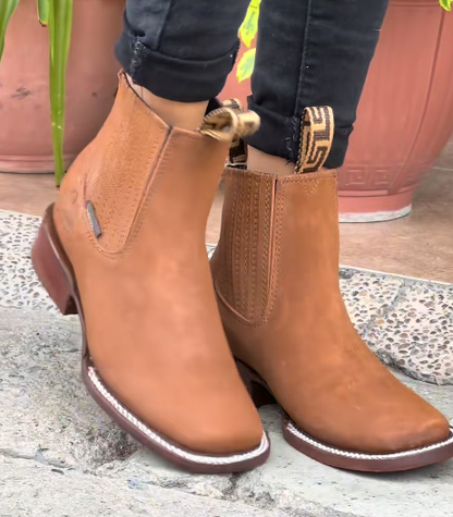 Chelsea Style Western Ankle Boots