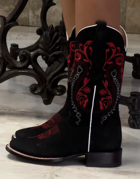 Embroidered Western Cowboy Boots