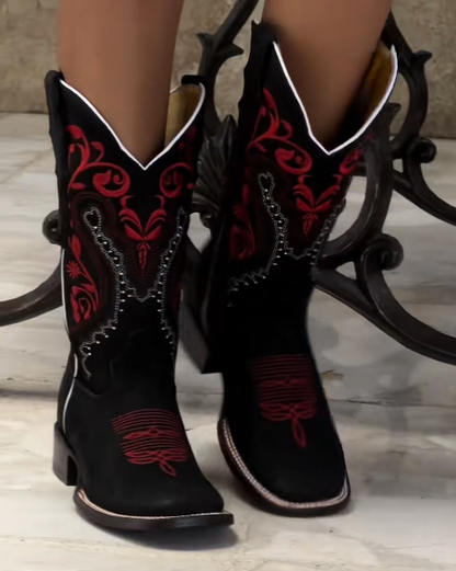 Embroidered Western Cowboy Boots